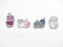 [Video] Multicolor Fluorite AAA Cat Motif 14x18mm [Undrilled] 5pcs
