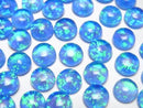 [Video] Kyoto Opal x Crystal AAA Round Cabochon 8x8mm [Blue] 2pcs