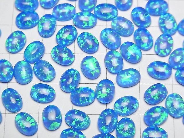 [Video] Kyoto Opal x Crystal AAA Oval Cabochon 8x6mm [Blue] 2pcs
