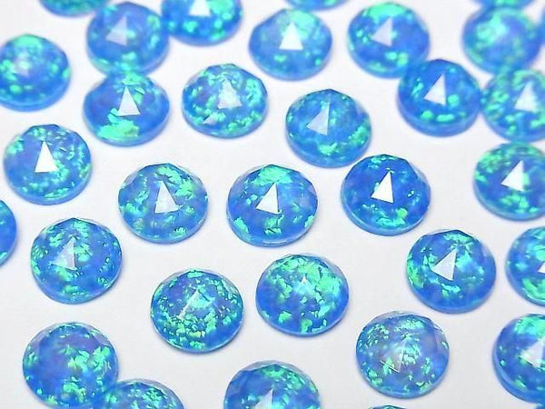[Video] Kyoto Opal x Crystal AAA Round Rose Cut 8x8mm [Blue] 2pcs