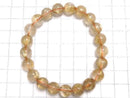 [Video][One of a kind] Rutilated Quartz AAA Round 9mm Bracelet NO.117