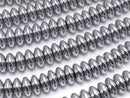 [Video] Hematite Rondelle 6x6x2.5mm Silver Coated 1strand Beads (approx. 15 inches/38 cm)