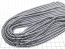 [Video] Hematite Rondelle 6x6x2.5mm Silver Coated 1strand Beads (approx. 15 inches/38 cm)