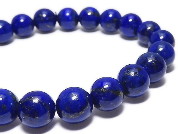 [Video][One of a kind] Lapislazuli AAA Round 8.5mm Bracelet NO.12
