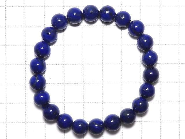 [Video][One of a kind] Lapislazuli AAA Round 8.5mm Bracelet NO.12