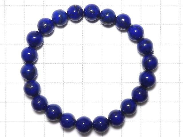 [Video][One of a kind] Lapislazuli AAA Round 8.5mm Bracelet NO.13