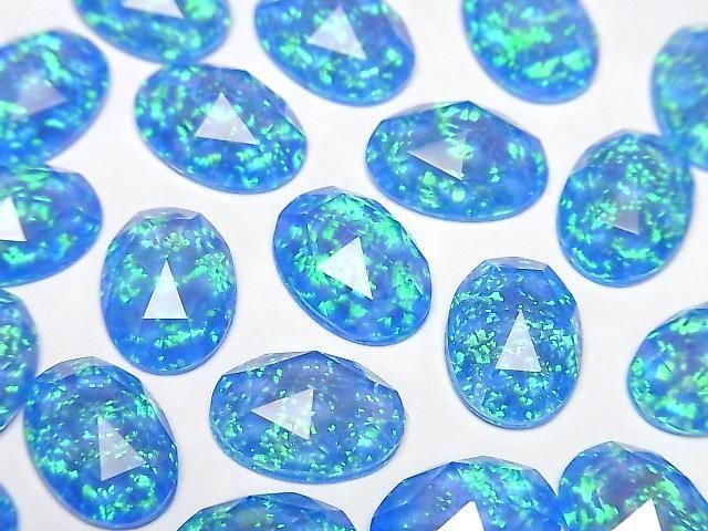 [Video] Kyoto Opal x Crystal AAA Oval Rose Cut 14x10mm [Blue] 1pc