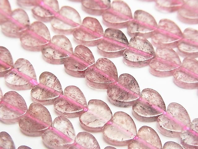 [Video] Pink Epidote AA Vertical Hole Heart 6x6mm 1strand beads (aprx.15inch/36cm)