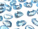 [Video]High Quality Swiss Blue Topaz AAA Loose stone Pear shape Faceted 9x6mm 2pcs
