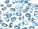 [Video]High Quality Swiss Blue Topaz AAA Loose stone Pear shape Faceted 9x6mm 2pcs