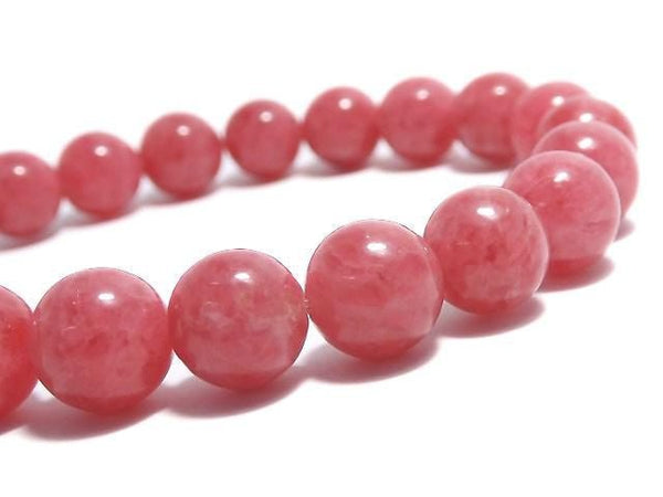 [Video][One of a kind] Imperial Rhodonite AAA- Round 9mm Bracelet NO.9