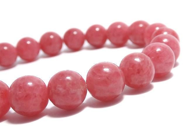 [Video][One of a kind] Imperial Rhodonite AAA- Round 9mm Bracelet NO.9