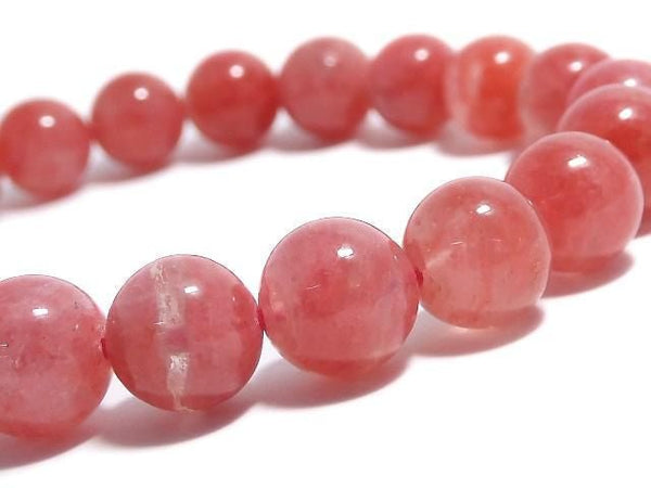 [Video][One of a kind] Rhodonite Silica AAA- Round 9mm Bracelet NO.10