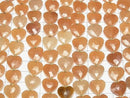 [Video]High Quality! Orange Aventurine Vertical Hole Heart cut 13x14mm half or 1strand beads (aprx.15inch/36cm)