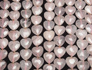 [Video]High Quality! Rose Quartz AA++ Vertical Hole Heart cut 13x14mm half or 1strand beads (aprx.15inch/36cm)