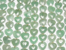 [Video] High Quality! Green Aventurine Vertical Hole Heart Cut 13x14mm half or 1strand Beads (approx. 15 inches/36 cm)