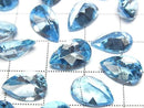 [Video] High Quality Swiss Blue Topaz AAA Loose Stone Pear Shape Faceted 12x8mm 1pc