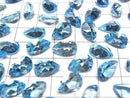 [Video] High Quality Swiss Blue Topaz AAA Loose Stone Pear Shape Faceted 12x8mm 1pc