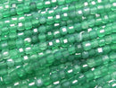 [Video] High Quality! Green Onyx AAA Cube Shape 3x3x3mm 1strand Beads (approx. 15 inches/36 cm)