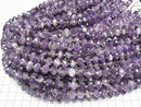 [Video]High Quality! Striped Amethyst Faceted Button Rondelle 10x10x6.5mm half or 1strand beads (aprx.15inch/37cm)