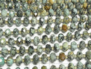 [Video]High Quality! African Turquoise Faceted Button Rondelle 10x10x6.5mm half or 1strand beads (aprx.15inch/37cm)