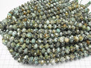 [Video]High Quality! African Turquoise Faceted Button Rondelle 10x10x6.5mm half or 1strand beads (aprx.15inch/37cm)