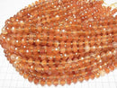 [Video] High Quality! Mixed Carnelian Faceted Button Rondelle 9.5x9.5x6.5mm 1strand beads (approx. 15 inches/37 cm)