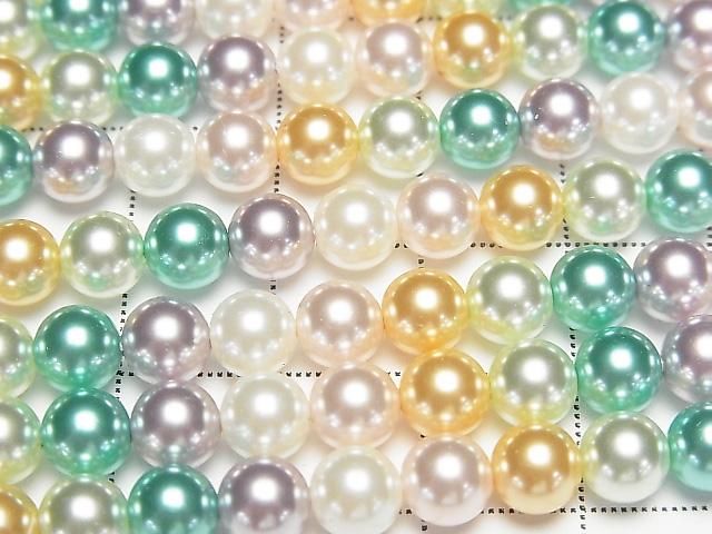 [Video] Glass Pearl Round 6mm [Mixed Color] 1 strand beads (approx. 15 inches/38 cm)