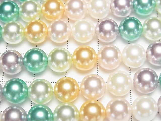[Video] Glass Pearl Round 8mm [Mixed Color] 1 strand beads (approx. 15 inches/38 cm)