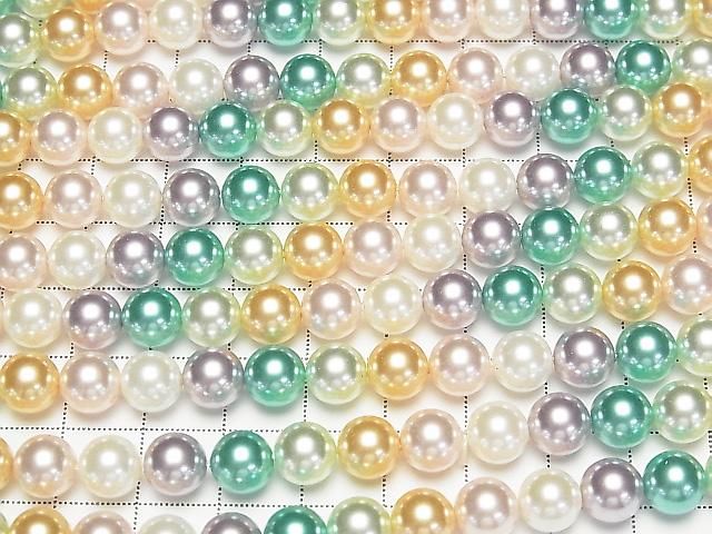 [Video] Glass Pearl Round 8mm [Mixed Color] 1 strand beads (approx. 15 inches/38 cm)
