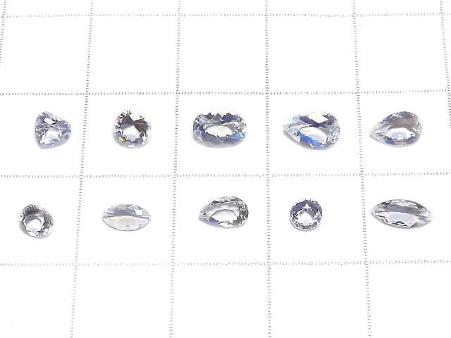 [Video][One of a kind] High Quality Andesine Labradorite Loose stone Faceted 10pcs Set NO.146