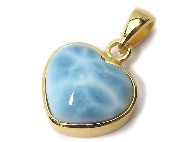 [Video][One of a kind] Larimar Pectolite AAA Pendant 18KGP NO.343