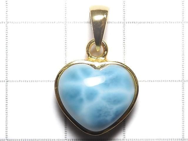 [Video][One of a kind] Larimar Pectolite AAA Pendant 18KGP NO.343
