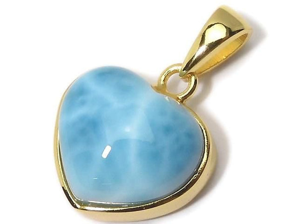 [Video][One of a kind] Larimar Pectolite AAA Pendant 18KGP NO.344