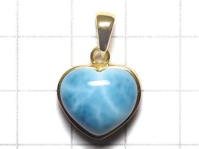 [Video][One of a kind] Larimar Pectolite AAA Pendant 18KGP NO.344