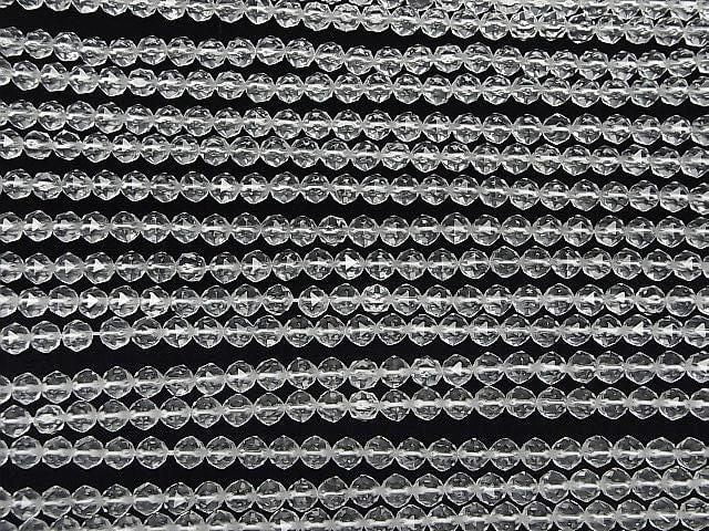 [Video] High Quality! Crystal (Synthetic Quartz) AAA Star Faceted Round 6mm 1strand Beads (approx. 15 inches/37 cm)