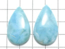 [Video][One of a kind] Larimar Pectolite AA+ Beads 2pcs Set NO.17