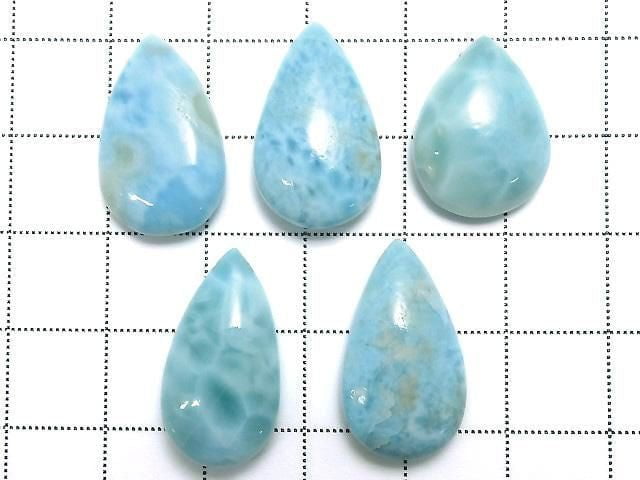 [Video][One of a kind] Larimar Pectolite AA+ Beads 5pcs Set NO.19