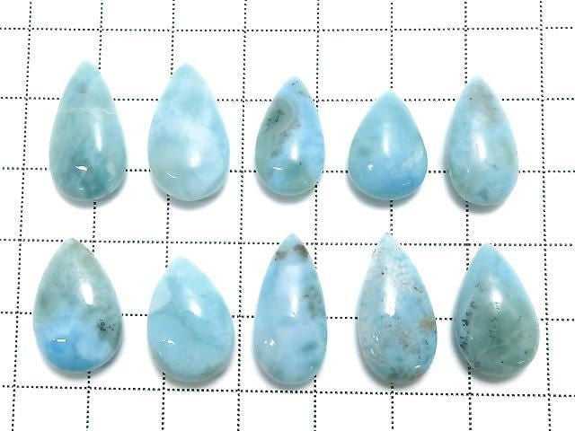 [Video][One of a kind] Larimar Pectolite AA Beads 10pcs Set NO.20