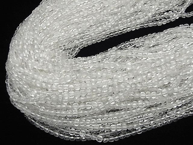 [Video]High Quality! Crystal AA++ Cube Shape 4x4x4mm half or 1strand beads (aprx.15inch/37cm)