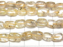 [Video] Rutilated Quartz AA+ Rectangle 7x5mm Half or 1 Strand Beads (approx. 15 inches/38 cm)