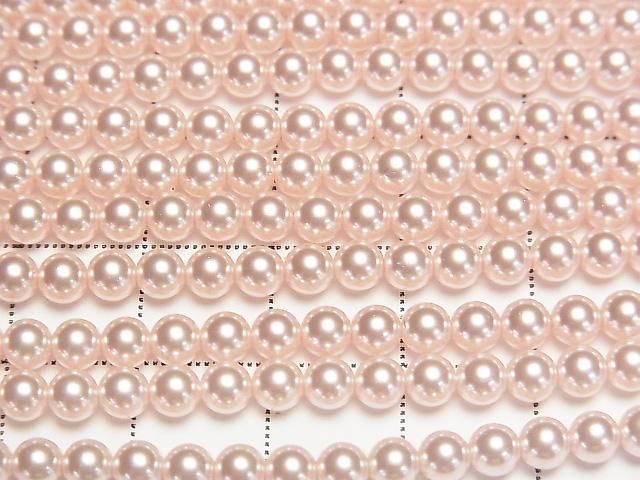 [Video] Glass Pearl Round 4mm [Baby Pink] 1strand beads (approx. 15 inches/38 cm)