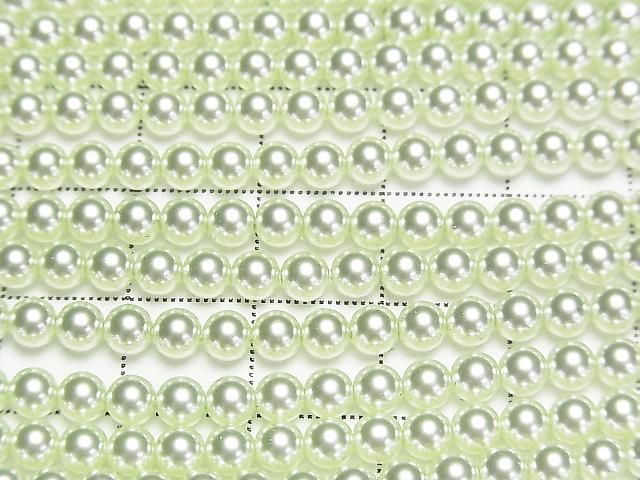 [Video] Glass Pearl Round 4mm [Light Green] 1strand beads (approx. 15 inches/38 cm)