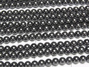 [Video] Glass Pearl Round 4mm [Black] 1strand beads (approx. 15 inches/38 cm)