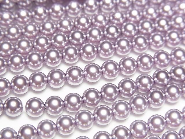 [Video] Glass Pearl Round 4mm [Purple] 1strand beads (approx. 15 inches/37 cm)