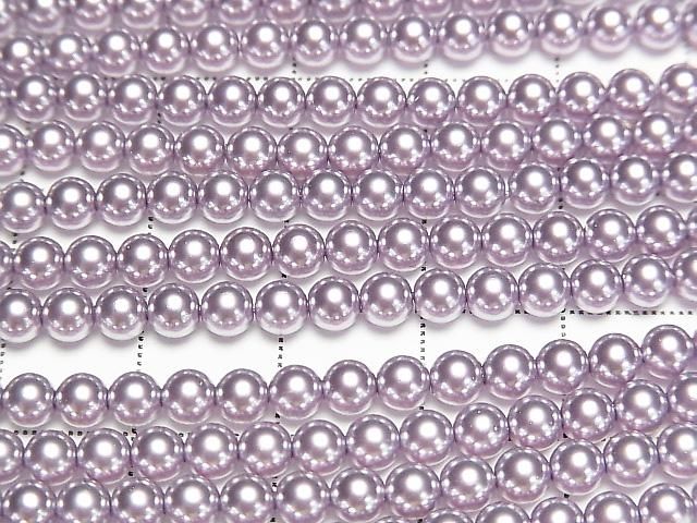 [Video] Glass Pearl Round 4mm [Purple] 1strand beads (approx. 15 inches/37 cm)