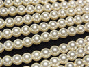 [Video] Glass pearl Round 4mm [Champagne] 1strand beads (aprx.15inch/38cm)