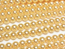 [Video] Glass pearl Round 4mm [Gold] 1strand beads (aprx.15inch/38cm)