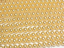 [Video] Glass pearl Round 4mm [Gold] 1strand beads (aprx.15inch/38cm)
