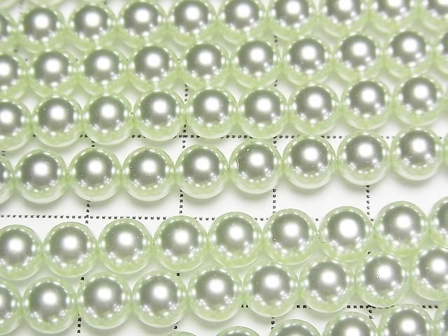 [Video] Glass Pearl Round 6mm [Light Green] 1strand beads (approx. 15 inches/38 cm)